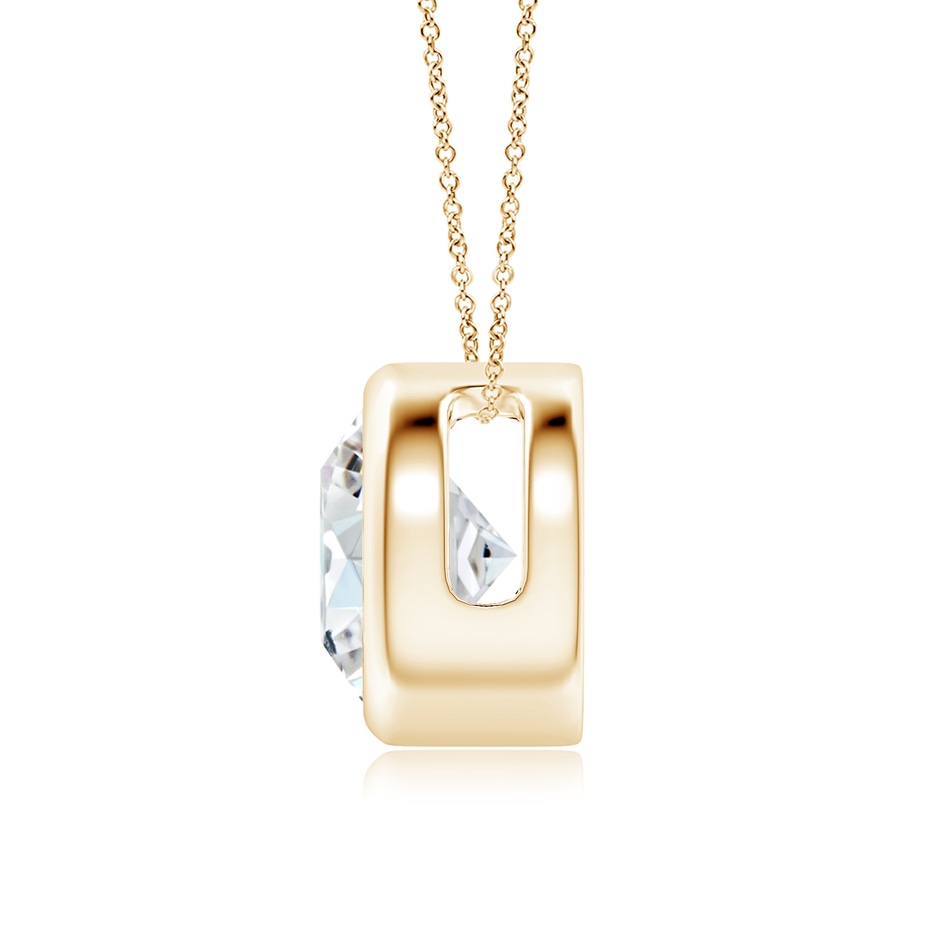 8.1mm GVS2 Bezel-Set Round Diamond Solitaire Pendant in Yellow Gold side 199