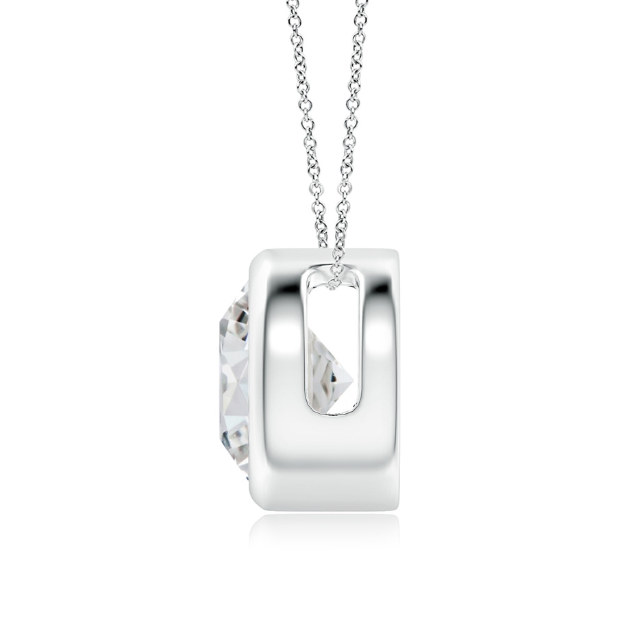 8.1mm HSI2 Bezel-Set Round Diamond Solitaire Pendant in P950 Platinum side 199