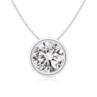 8.1mm IJI1I2 Bezel-Set Round Diamond Solitaire Pendant in P950 Platinum