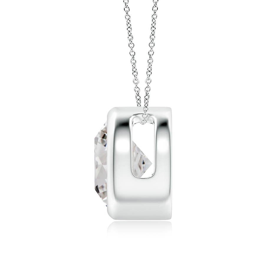 8.1mm IJI1I2 Bezel-Set Round Diamond Solitaire Pendant in White Gold side 199