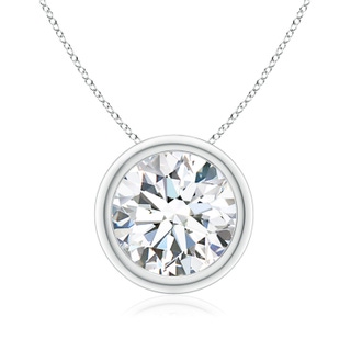 9.2mm GVS2 Bezel-Set Round Diamond Solitaire Pendant in P950 Platinum