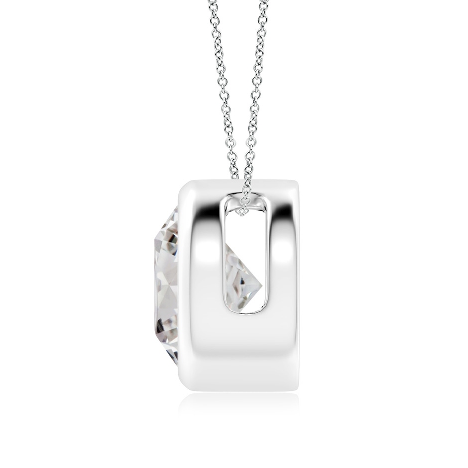 9.2mm IJI1I2 Bezel-Set Round Diamond Solitaire Pendant in P950 Platinum side 199