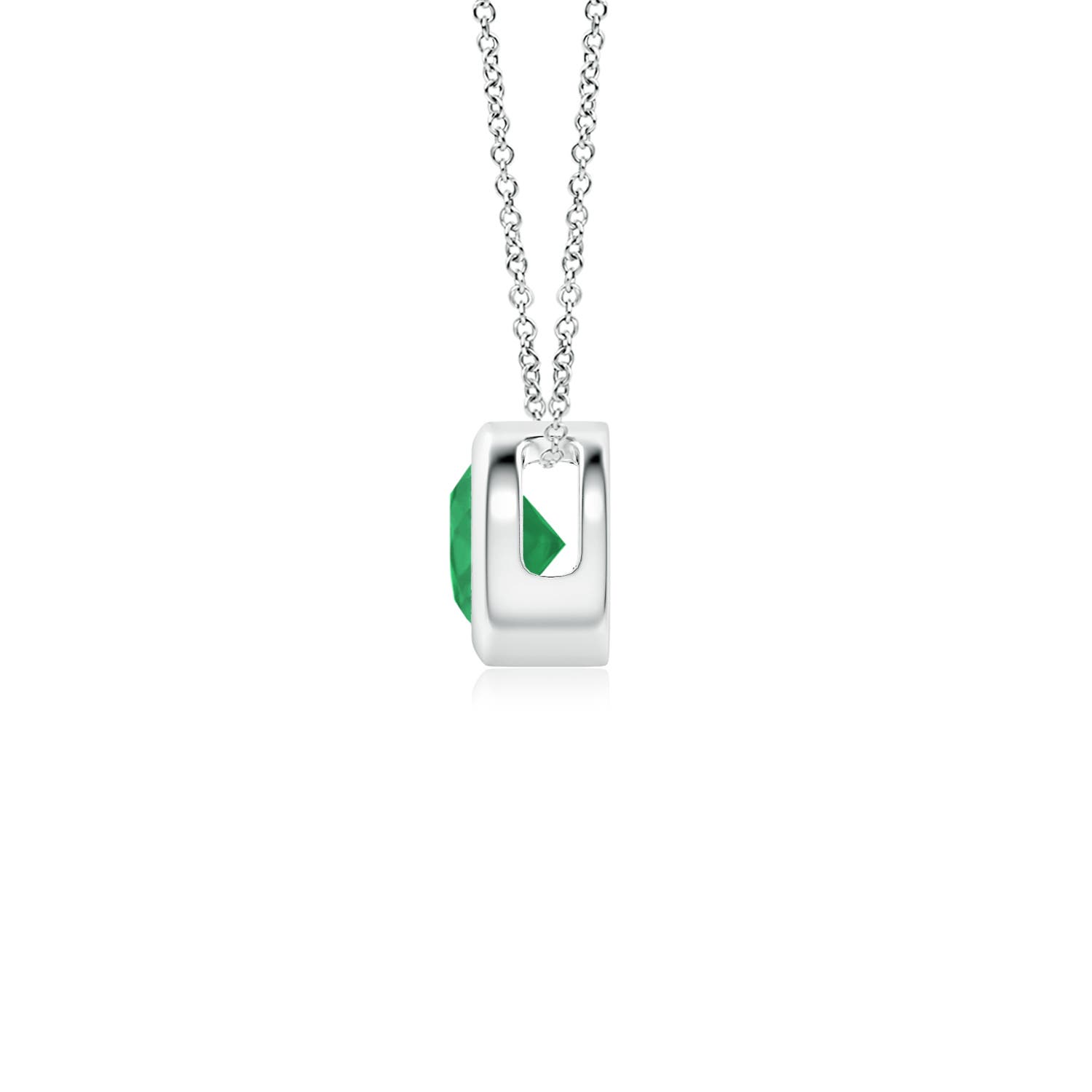 A - Emerald / 0.24 CT / 14 KT White Gold