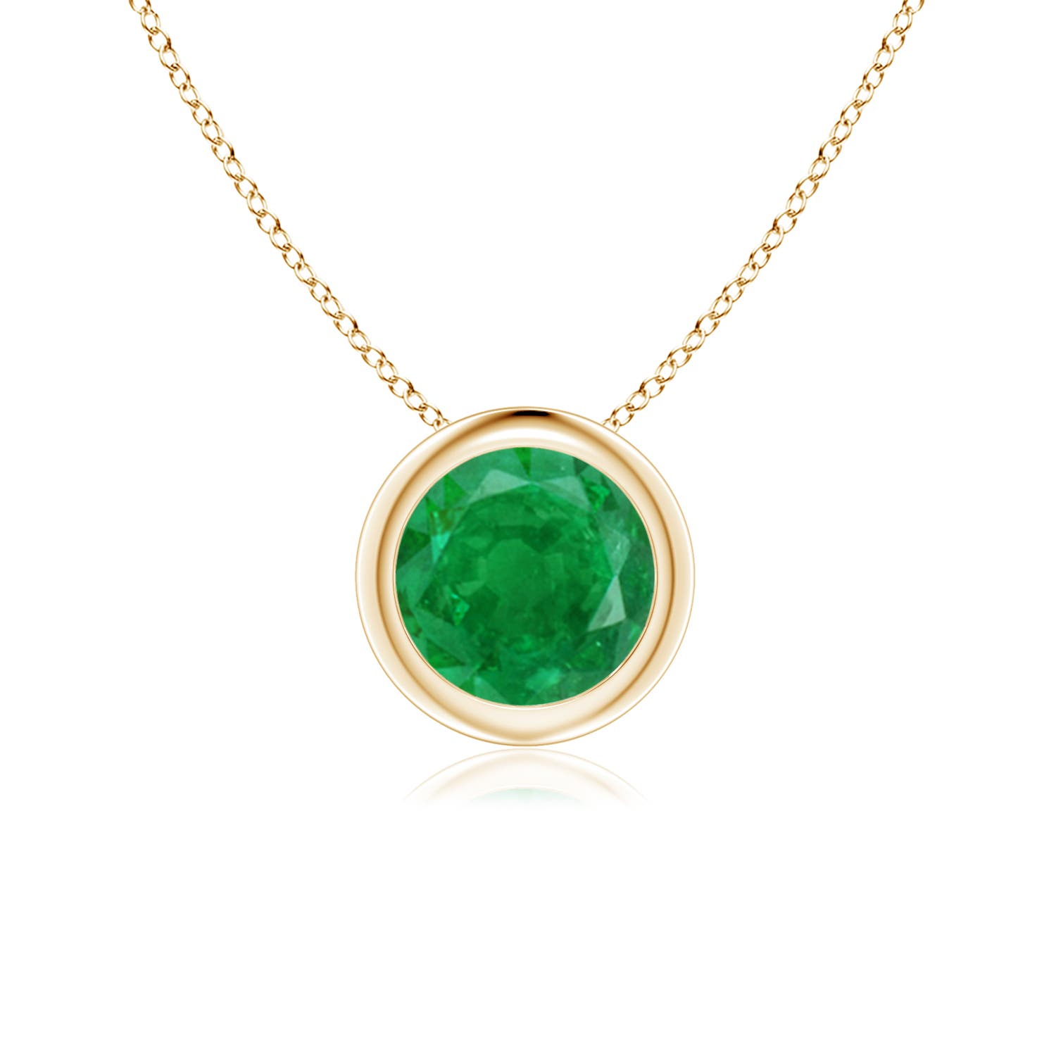 AA - Emerald / 0.75 CT / 14 KT Yellow Gold