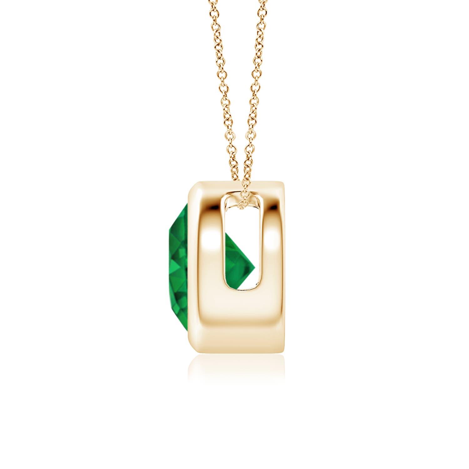 AAA - Emerald / 1.2 CT / 14 KT Yellow Gold