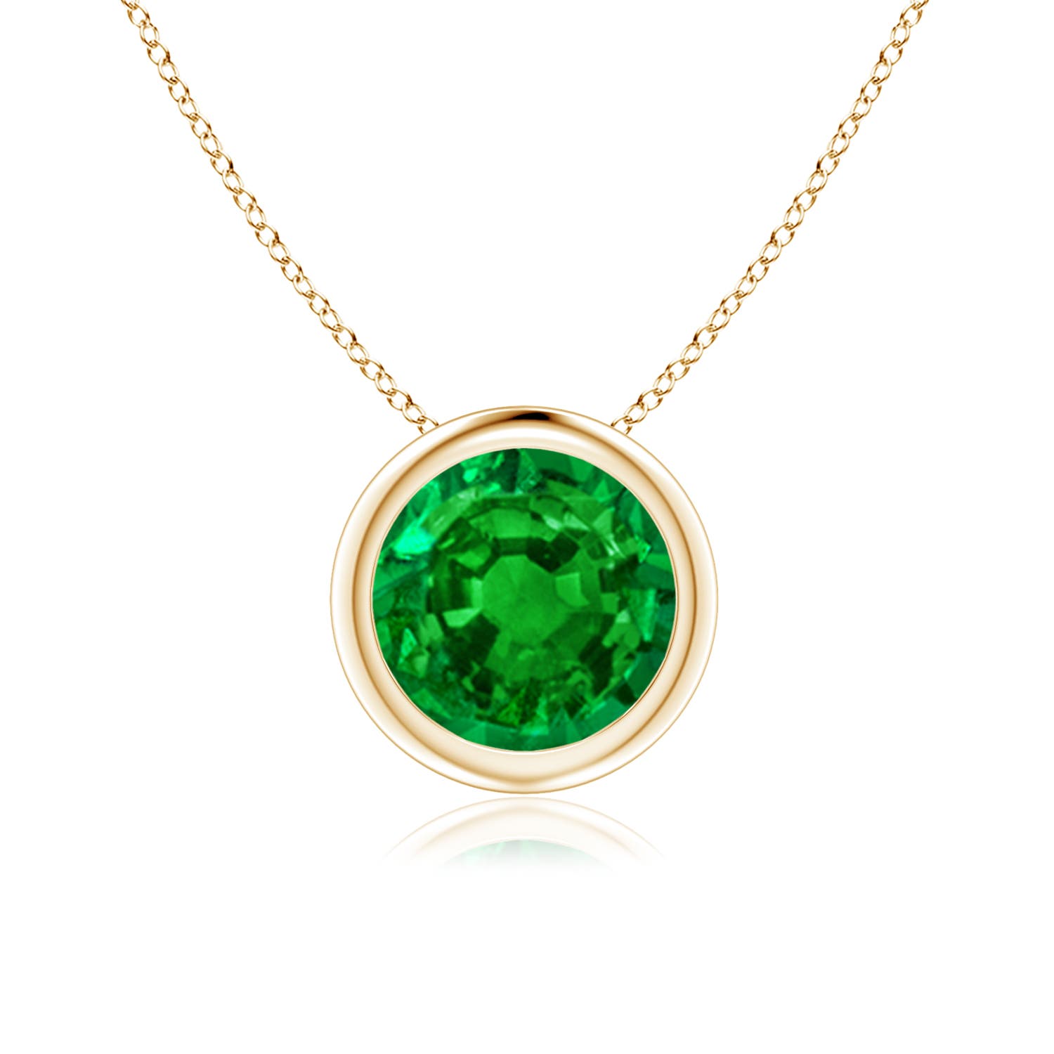 AAAA - Emerald / 1.2 CT / 14 KT Yellow Gold