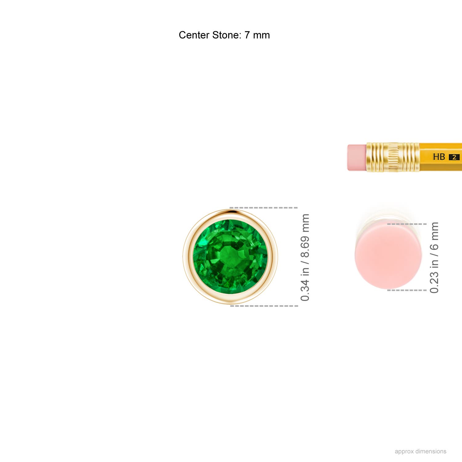 AAAA - Emerald / 1.2 CT / 14 KT Yellow Gold