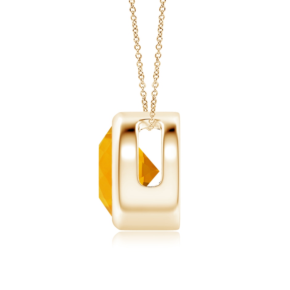 8mm A Bezel-Set Round Fire Opal Solitaire Pendant in Yellow Gold side 199