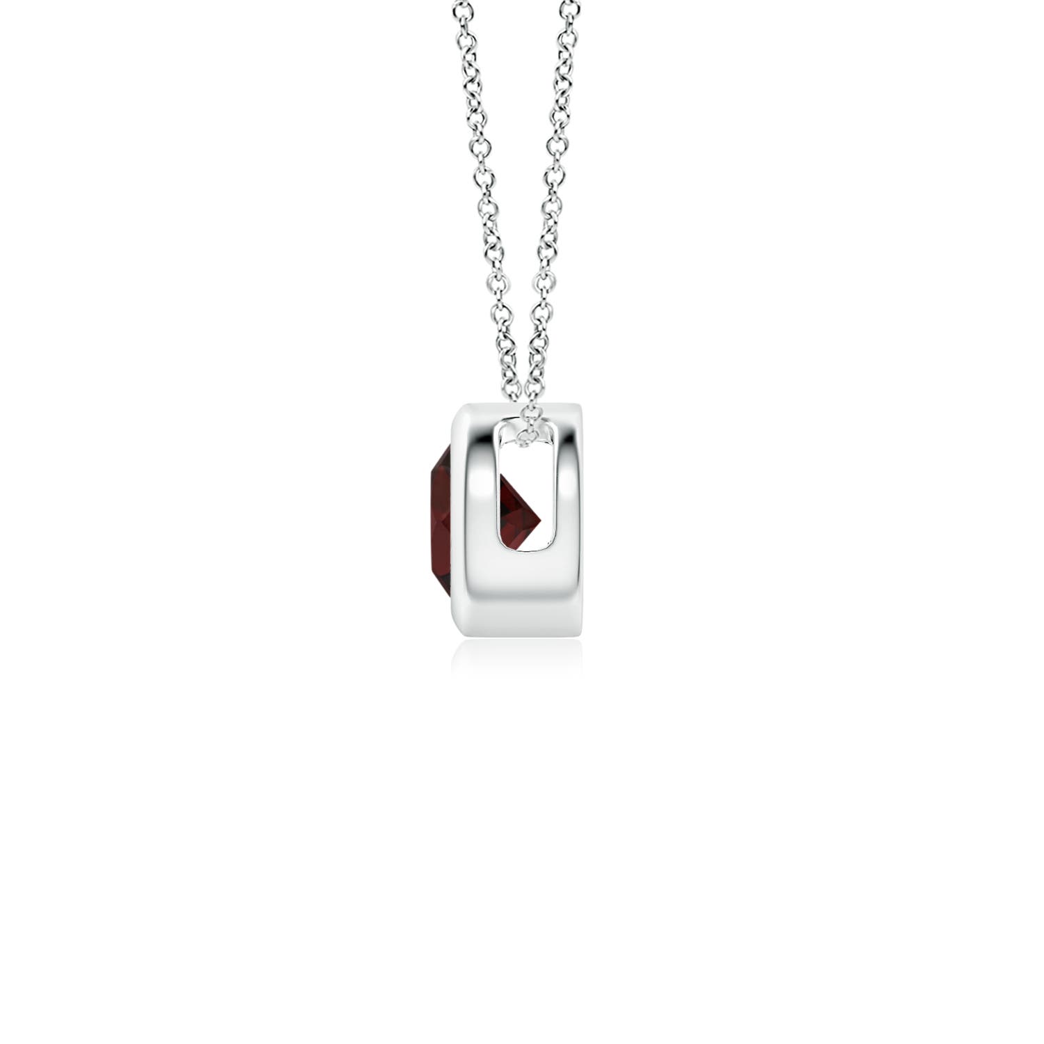 A - Garnet / 0.33 CT / 14 KT White Gold