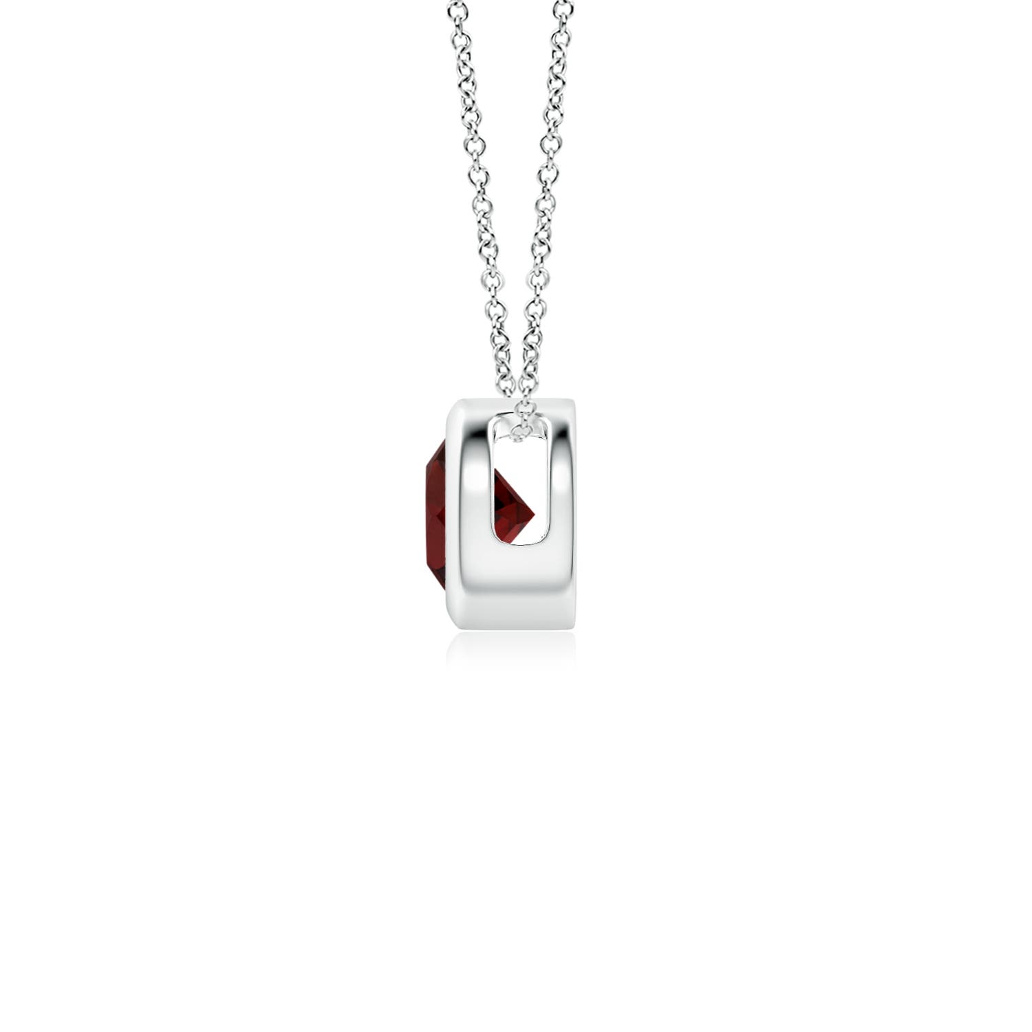 AA - Garnet / 0.33 CT / 14 KT White Gold