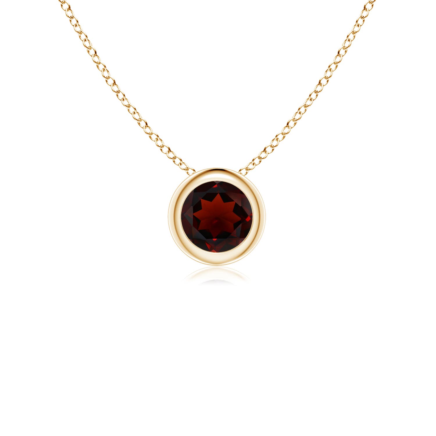 AA - Garnet / 0.33 CT / 14 KT Yellow Gold