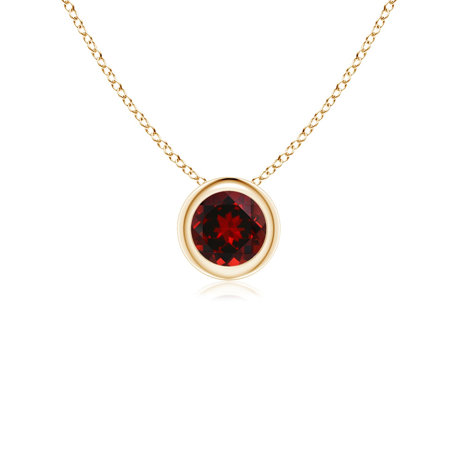 AAAA - Garnet / 0.33 CT / 14 KT Yellow Gold