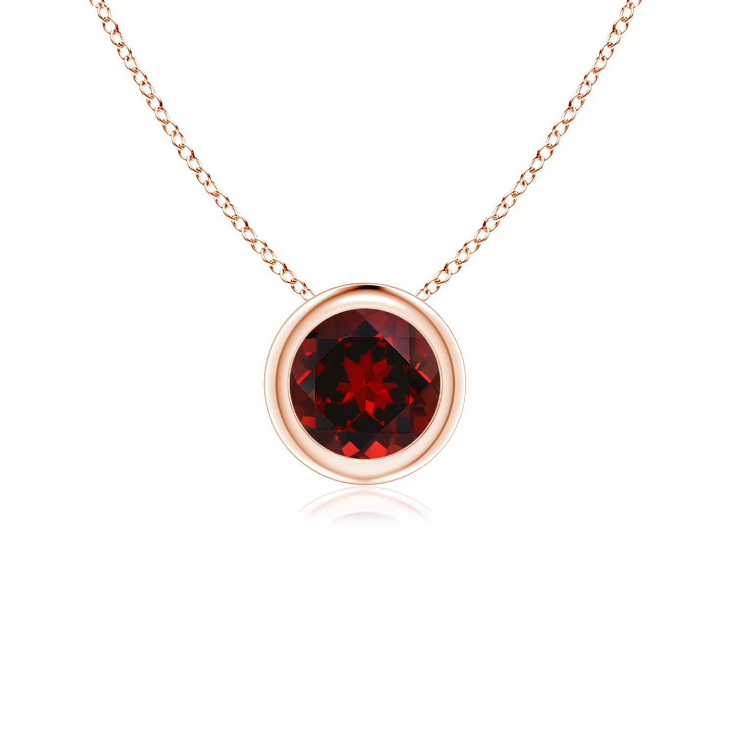 AAAA - Garnet / 0.6 CT / 14 KT Rose Gold