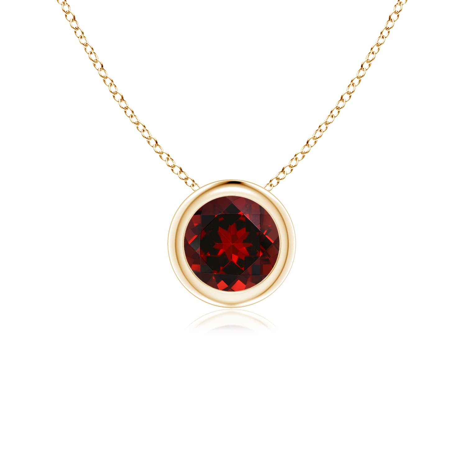 AAAA - Garnet / 0.6 CT / 14 KT Yellow Gold