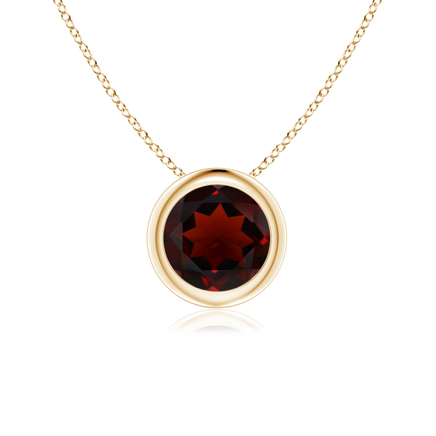 AA - Garnet / 1 CT / 14 KT Yellow Gold