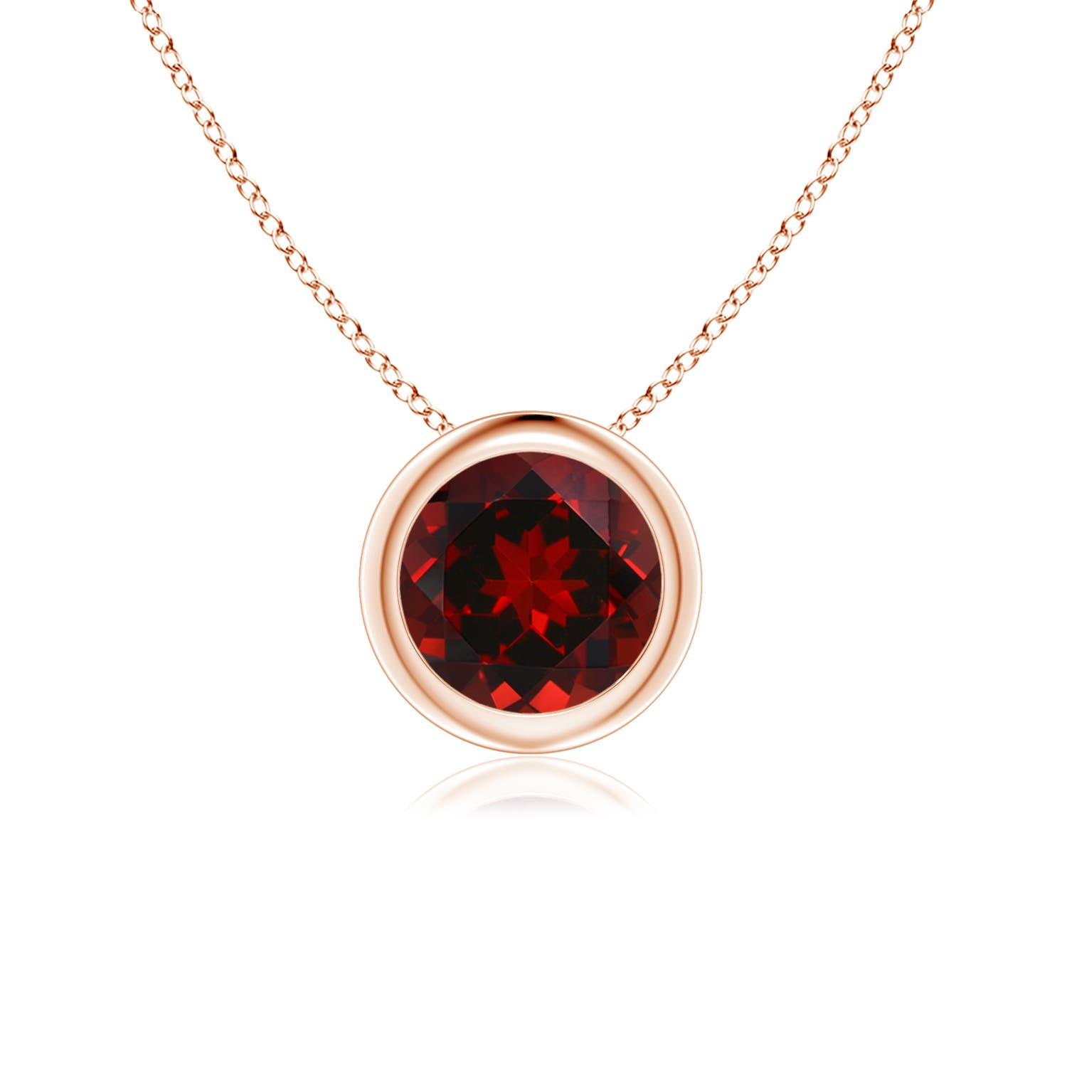 AAAA - Garnet / 1 CT / 14 KT Rose Gold