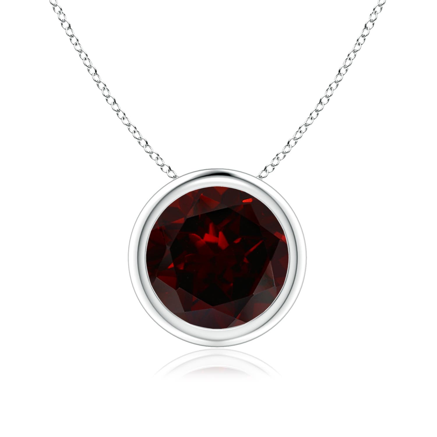 A - Garnet / 2.2 CT / 14 KT White Gold