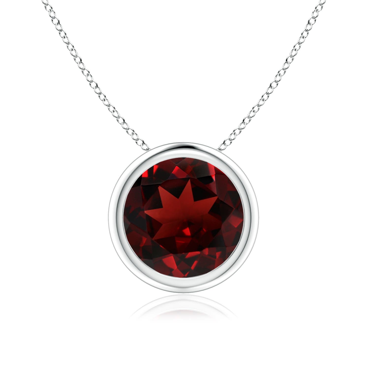 AAA - Garnet / 2.2 CT / 14 KT White Gold