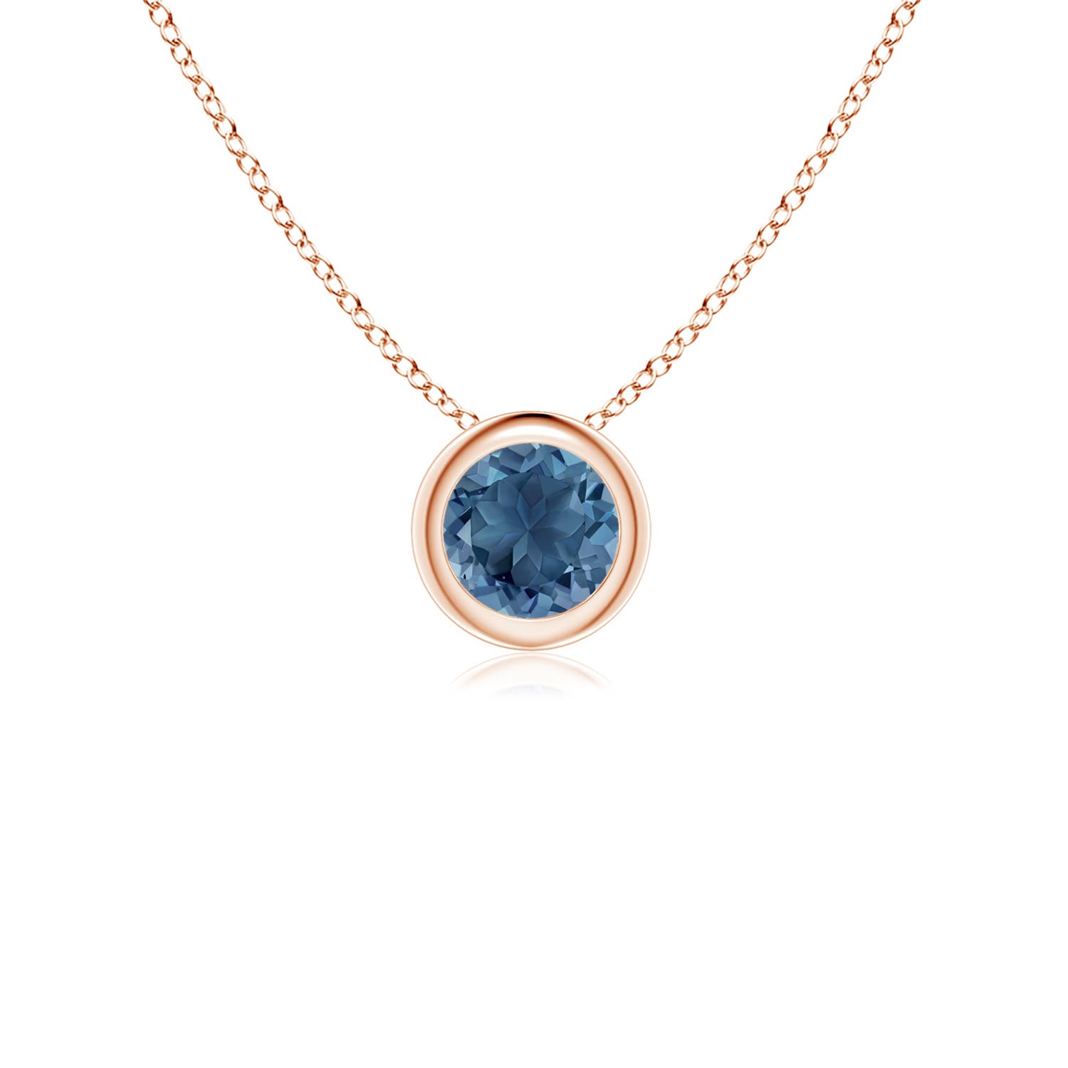 A - London Blue Topaz / 0.32 CT / 14 KT Rose Gold