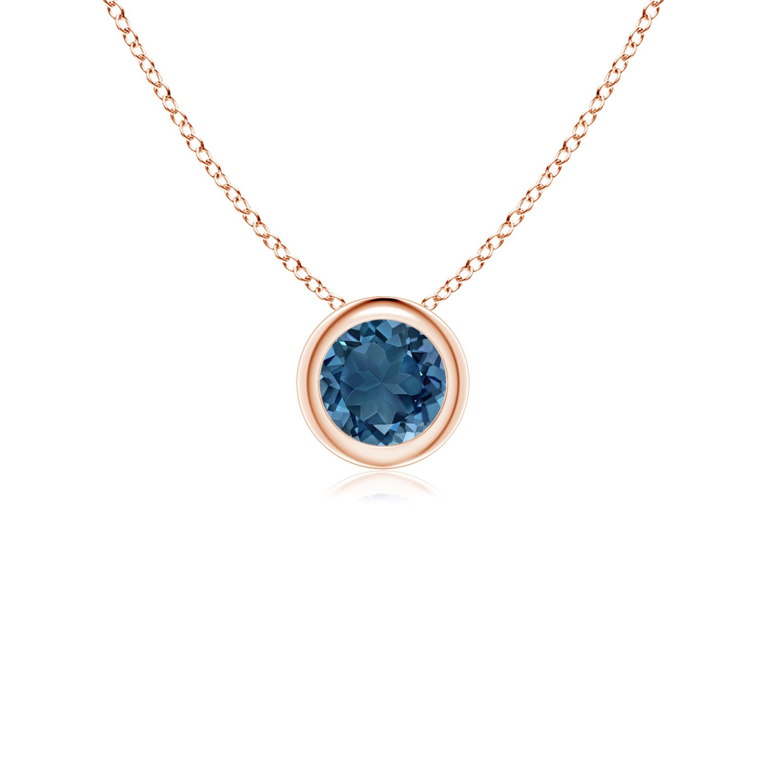 AA - London Blue Topaz / 0.32 CT / 14 KT Rose Gold