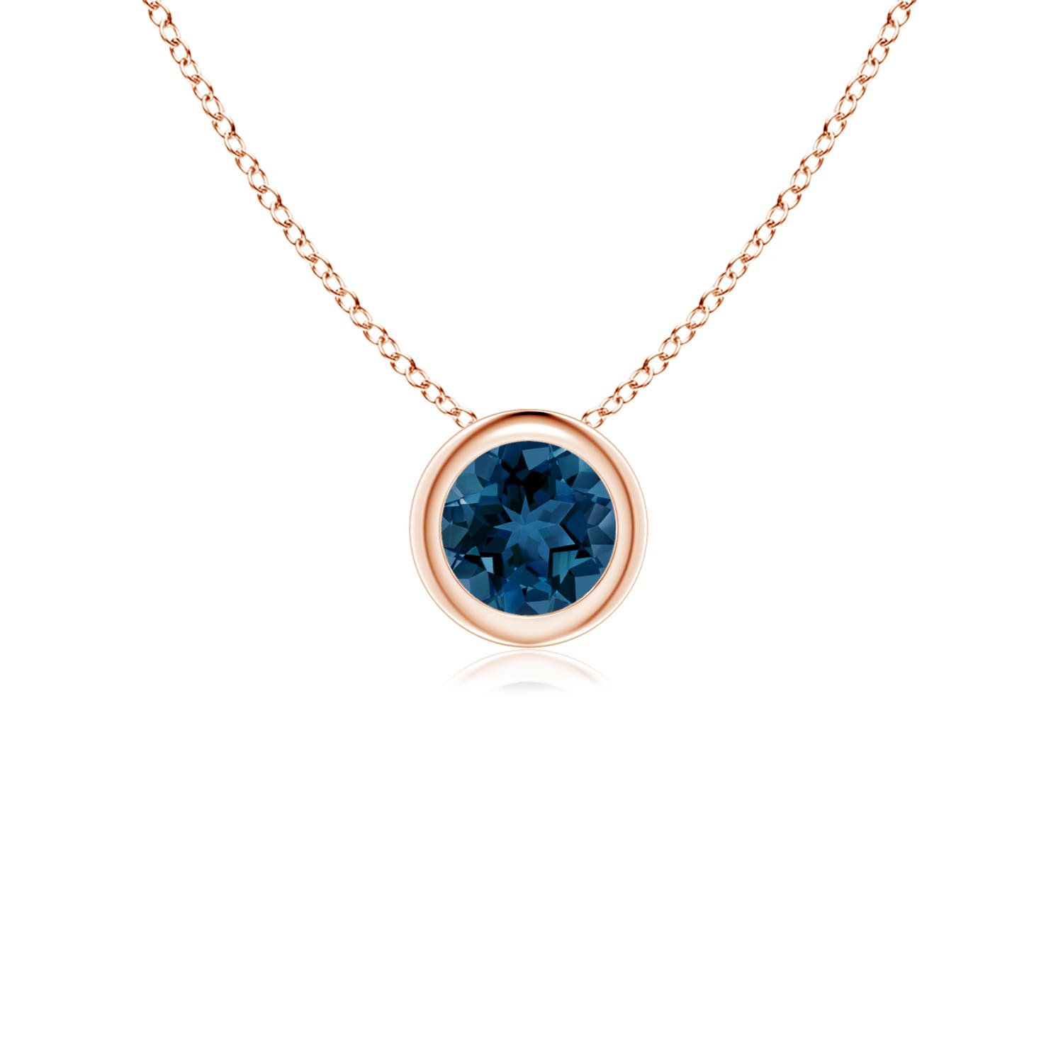 AAA - London Blue Topaz / 0.32 CT / 14 KT Rose Gold