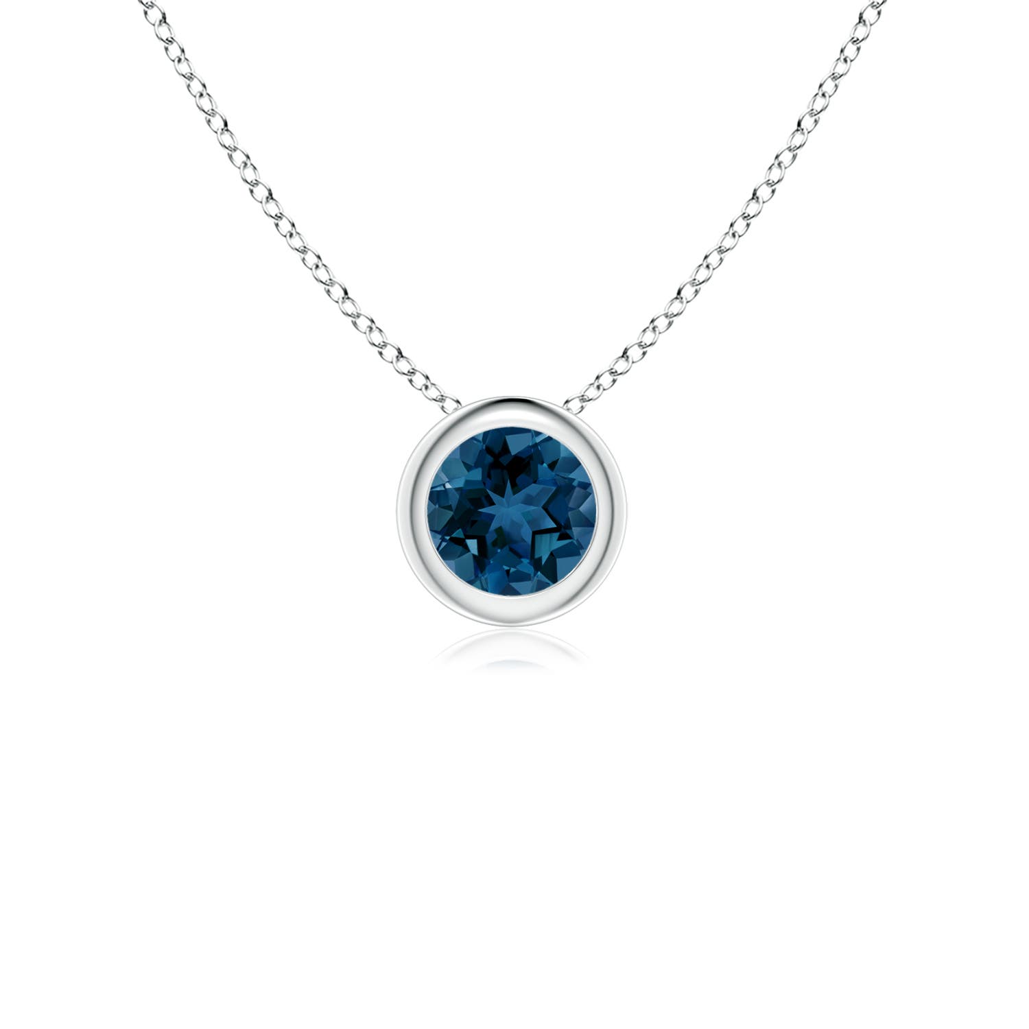 AAA - London Blue Topaz / 0.32 CT / 14 KT White Gold