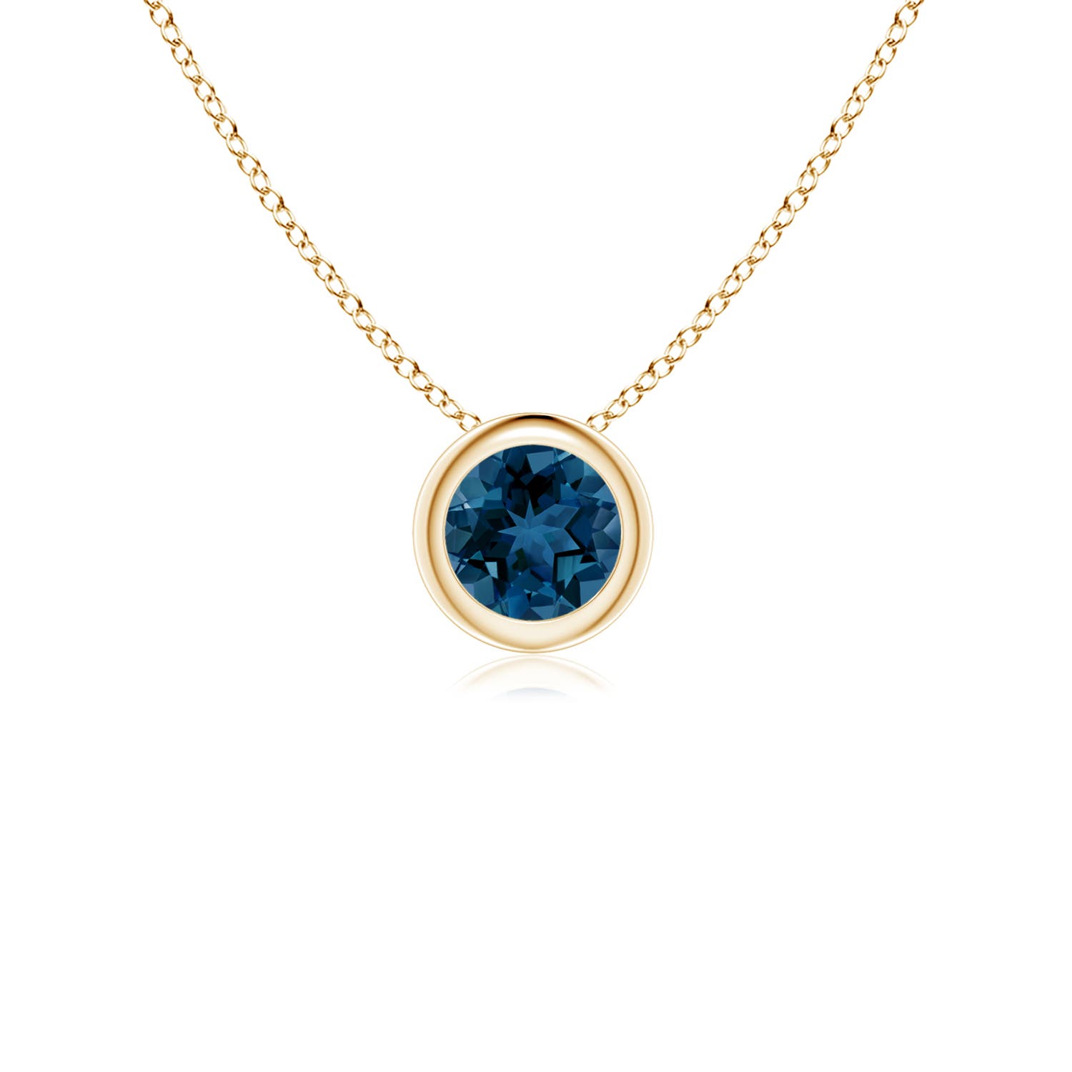 AAA - London Blue Topaz / 0.32 CT / 14 KT Yellow Gold