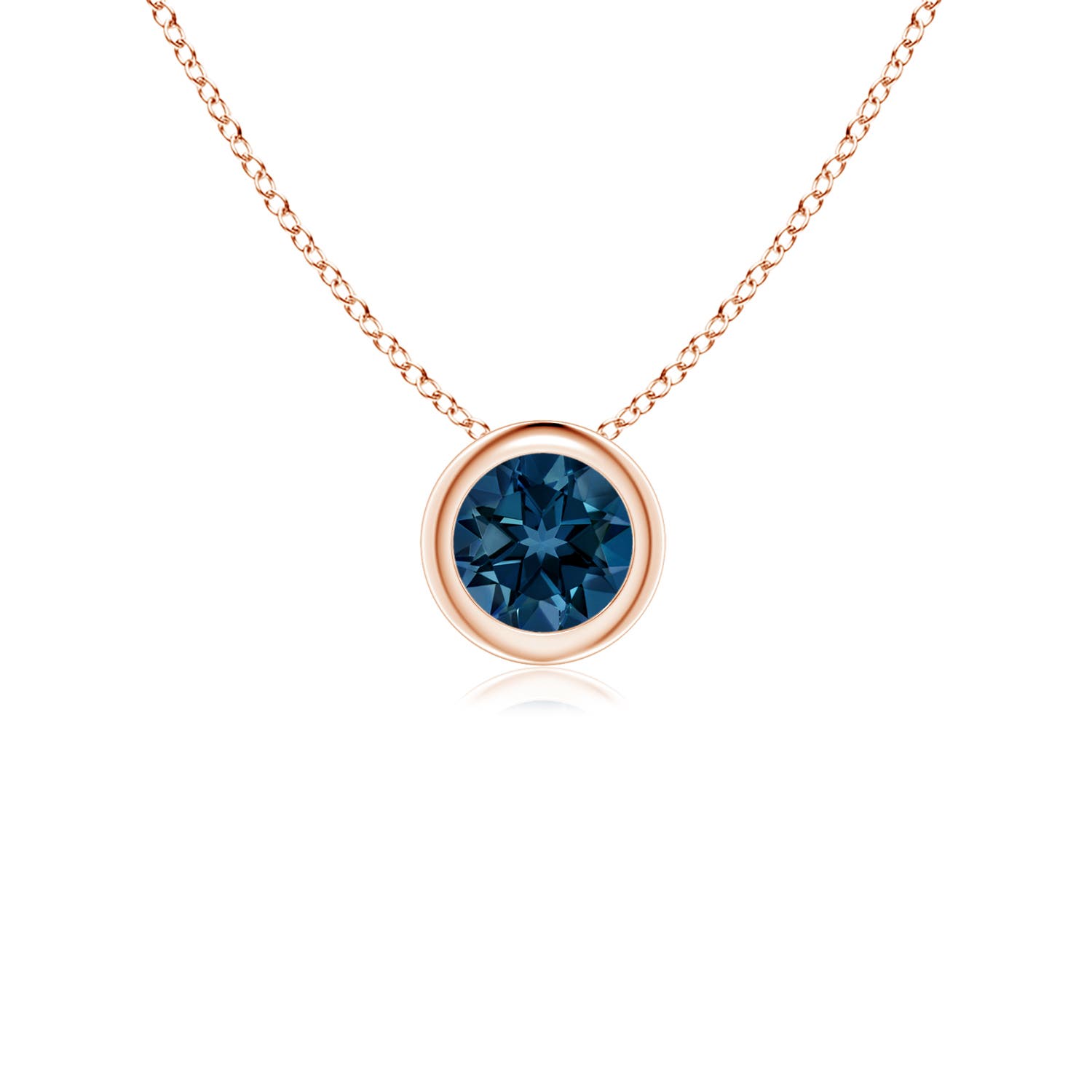 AAAA - London Blue Topaz / 0.32 CT / 14 KT Rose Gold