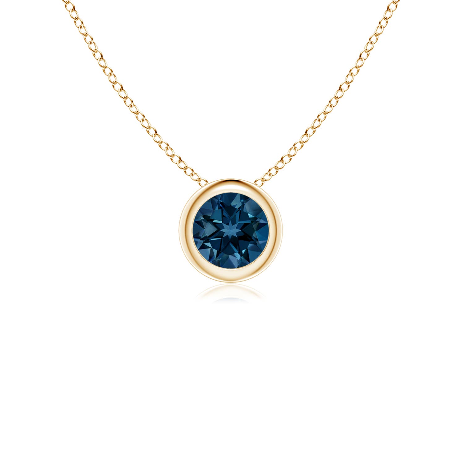 AAAA - London Blue Topaz / 0.32 CT / 14 KT Yellow Gold