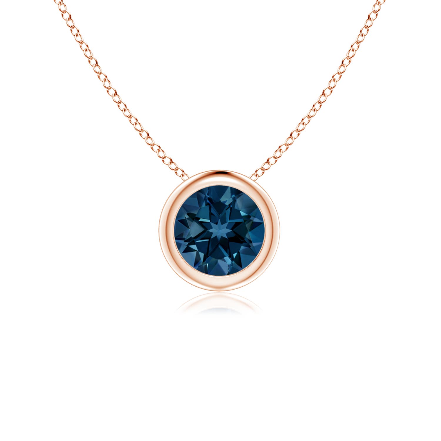 AAAA - London Blue Topaz / 0.6 CT / 14 KT Rose Gold