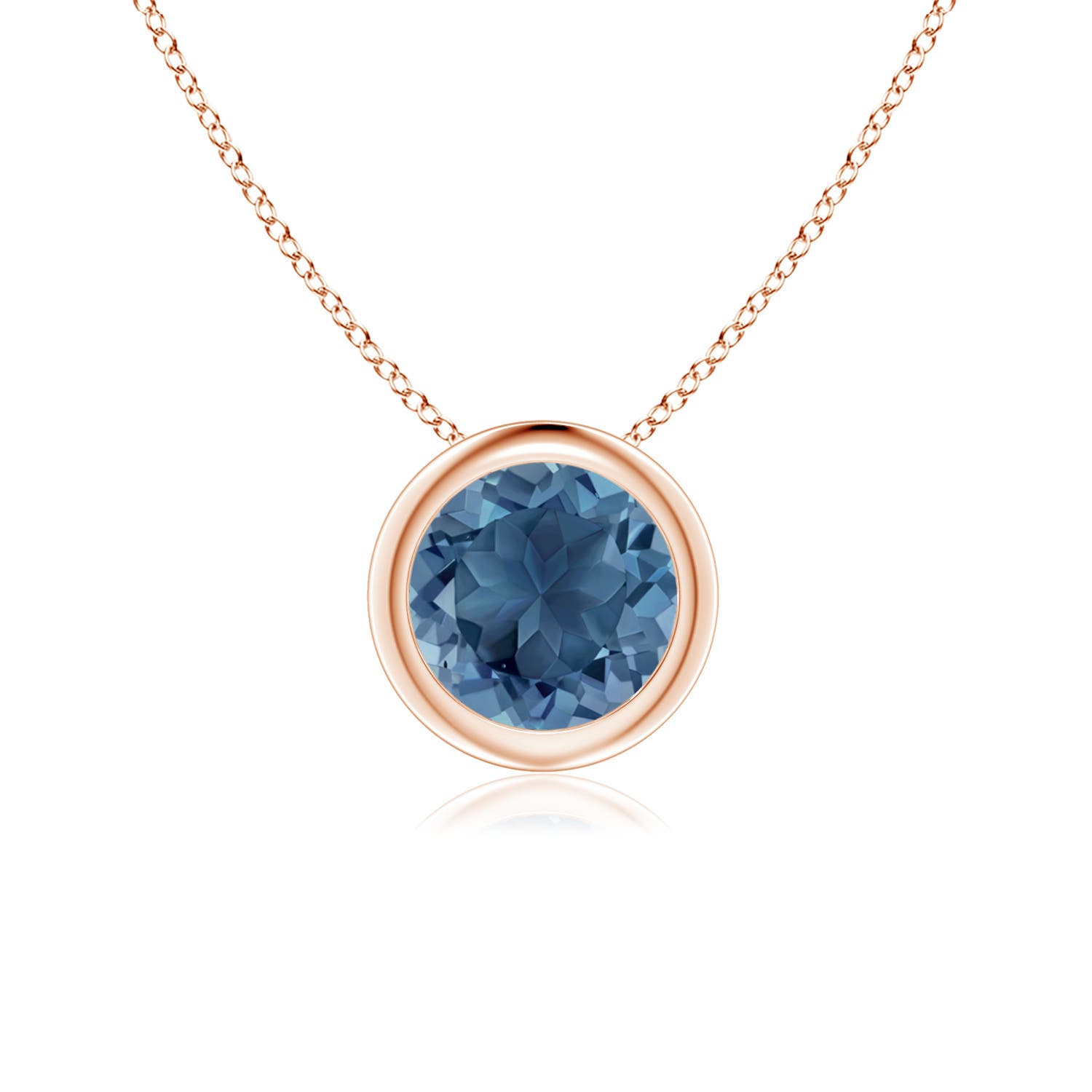 A - London Blue Topaz / 0.95 CT / 14 KT Rose Gold