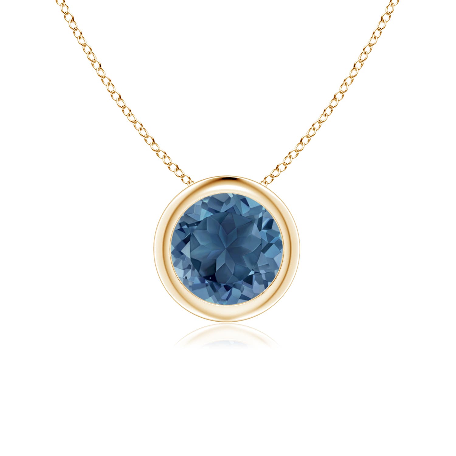 A - London Blue Topaz / 0.95 CT / 14 KT Yellow Gold