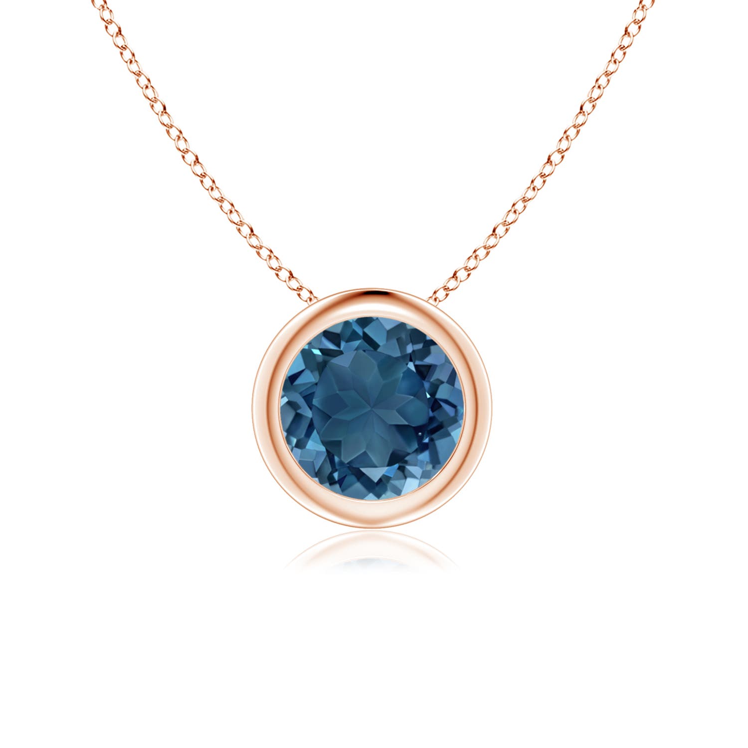 AA - London Blue Topaz / 0.95 CT / 14 KT Rose Gold