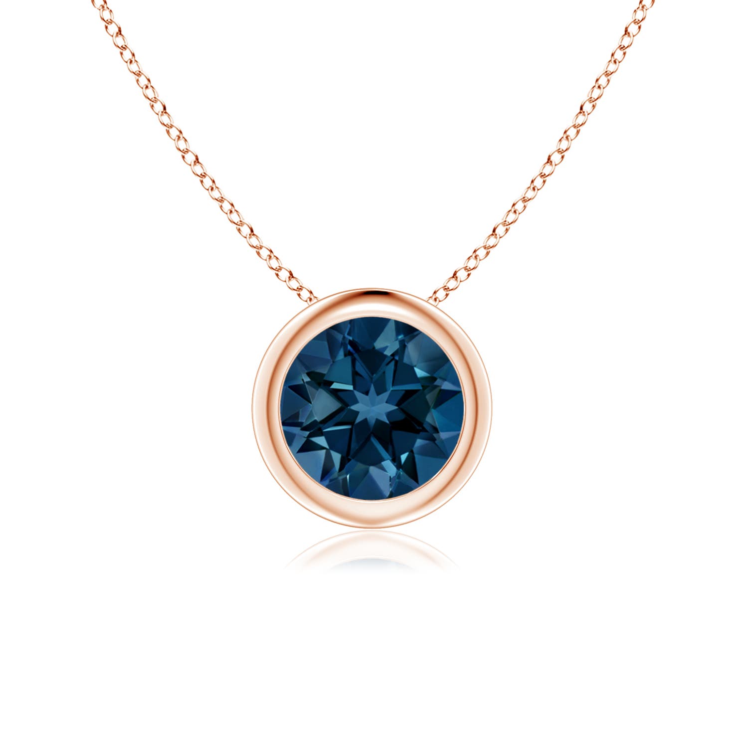 AAAA - London Blue Topaz / 0.95 CT / 14 KT Rose Gold