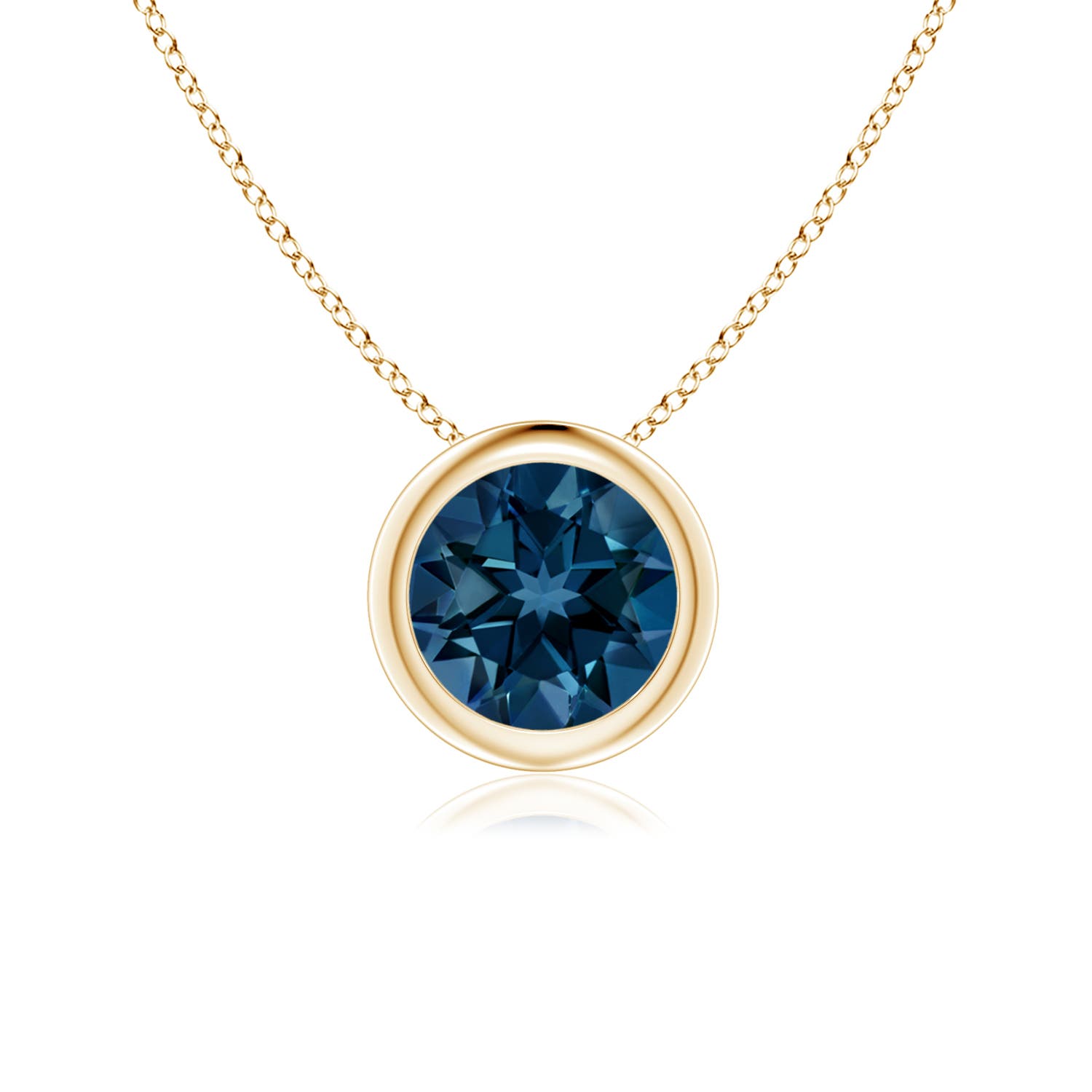 AAAA - London Blue Topaz / 0.95 CT / 14 KT Yellow Gold