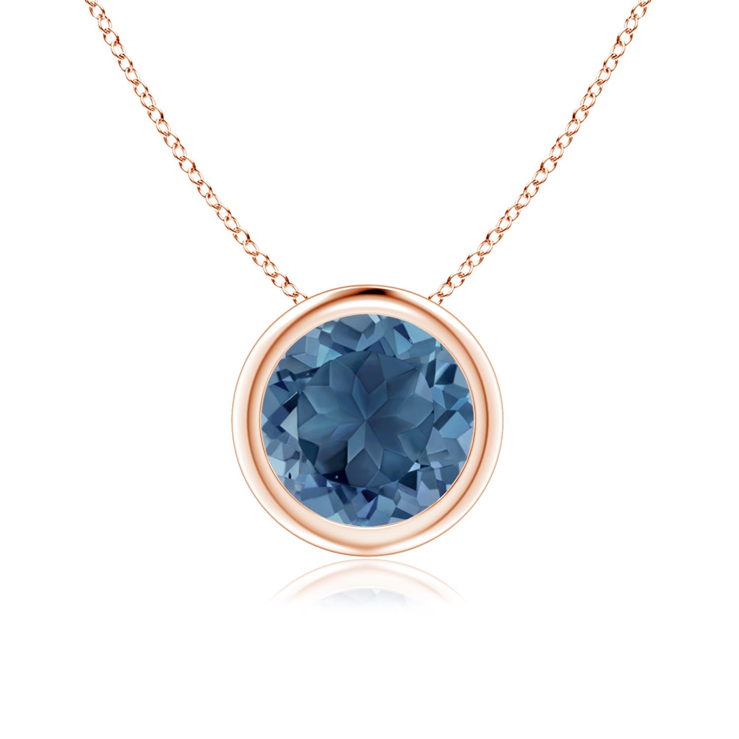 A - London Blue Topaz / 1.55 CT / 14 KT Rose Gold