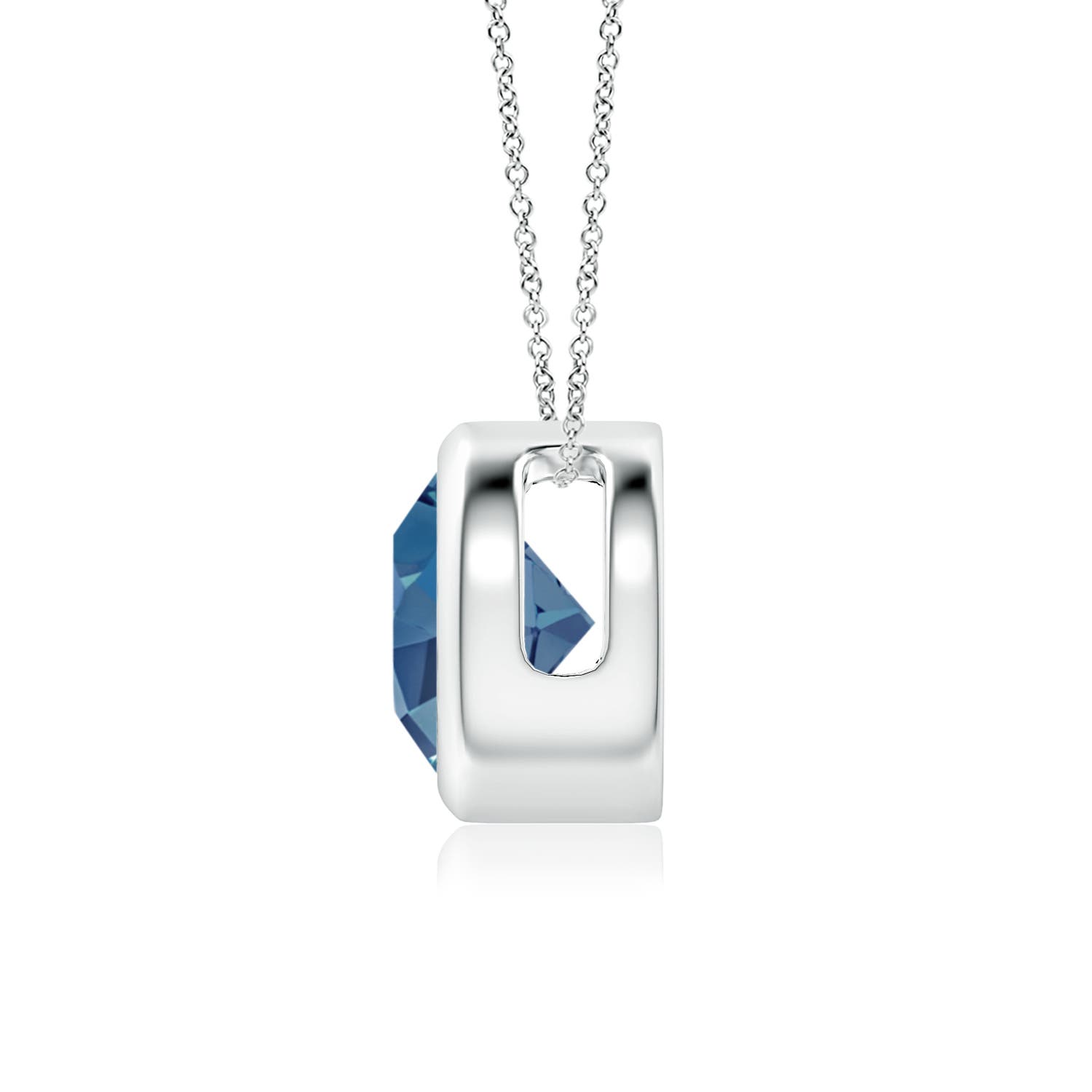 A - London Blue Topaz / 1.55 CT / 14 KT White Gold