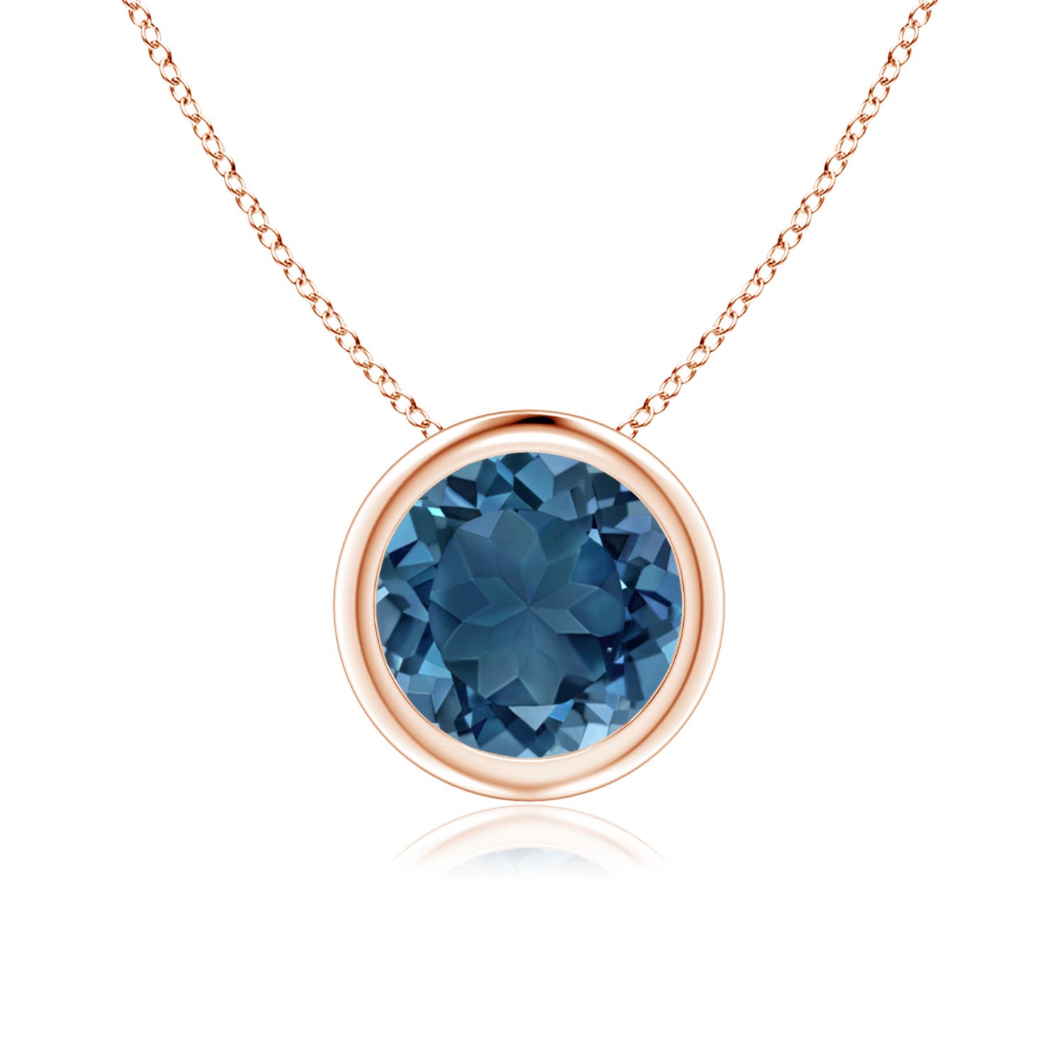 AA - London Blue Topaz / 1.55 CT / 14 KT Rose Gold