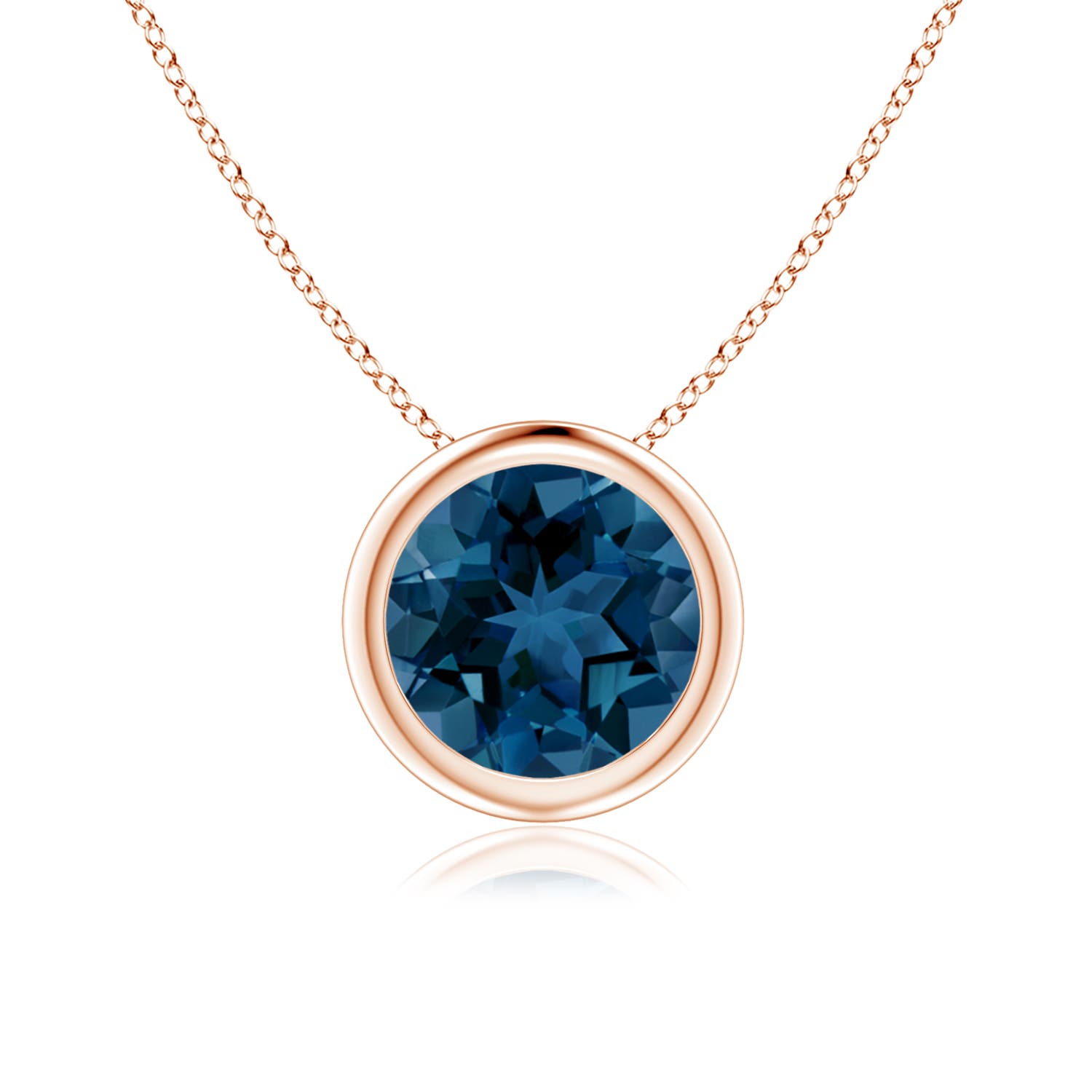 AAA - London Blue Topaz / 1.55 CT / 14 KT Rose Gold