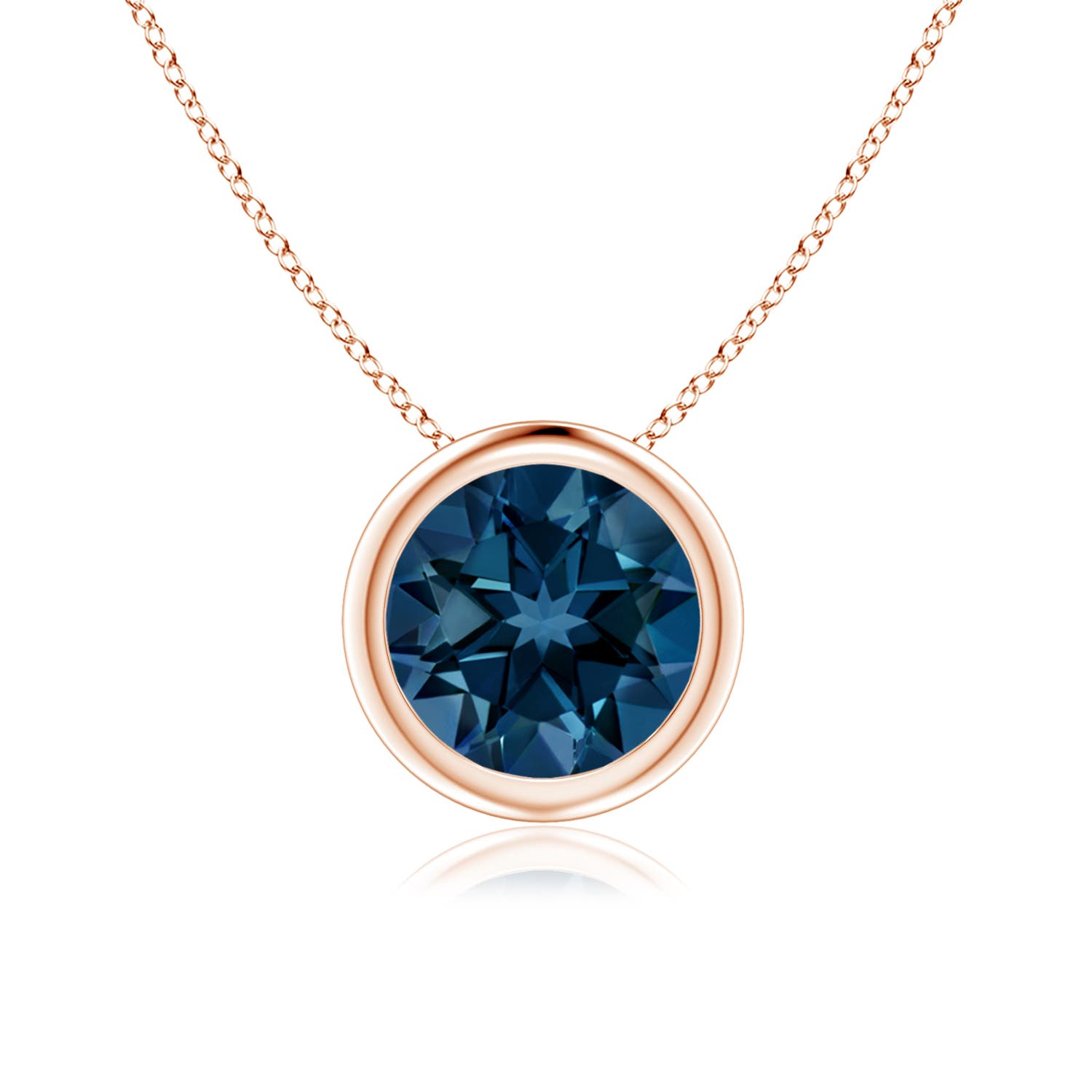 AAAA - London Blue Topaz / 1.55 CT / 14 KT Rose Gold