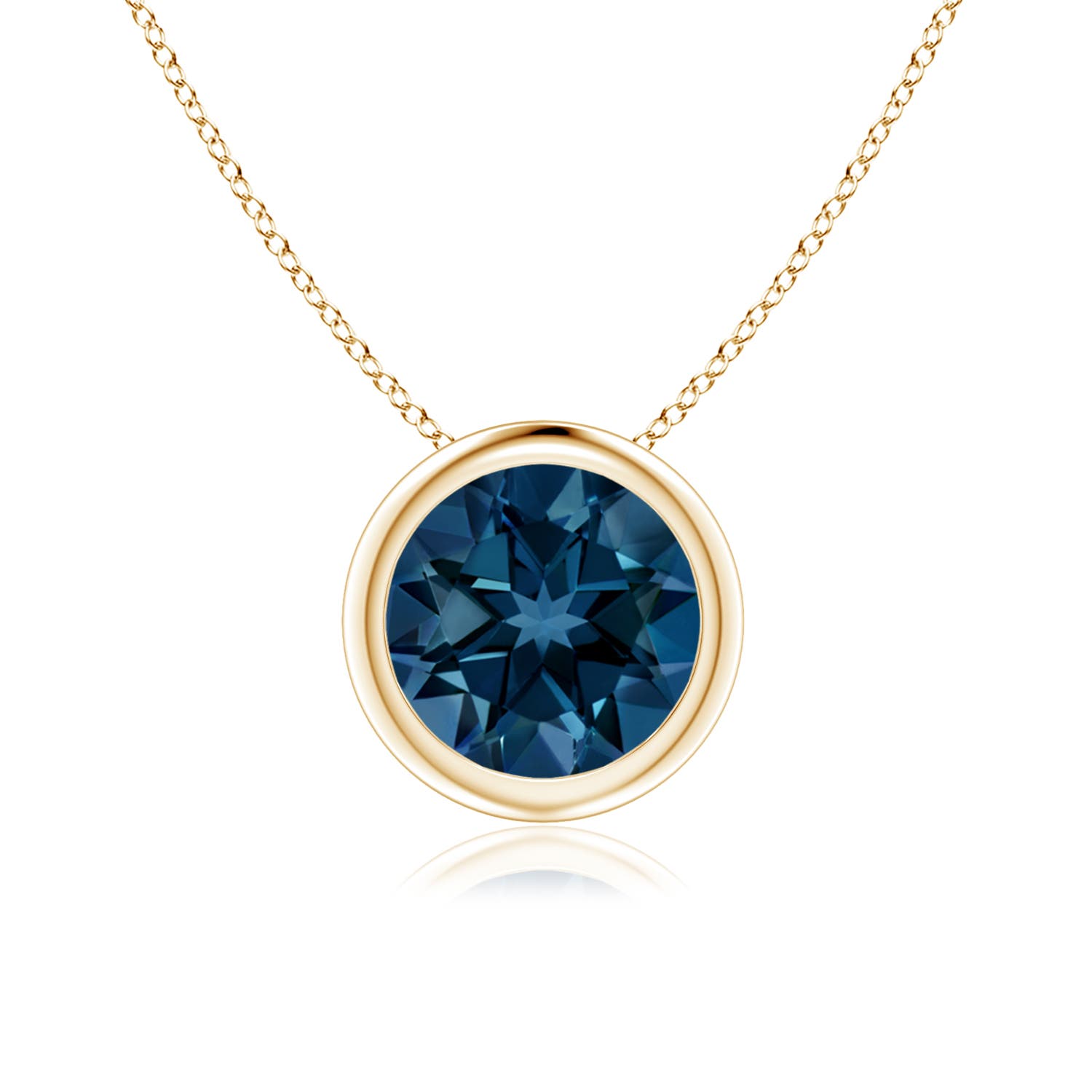 AAAA - London Blue Topaz / 1.55 CT / 14 KT Yellow Gold