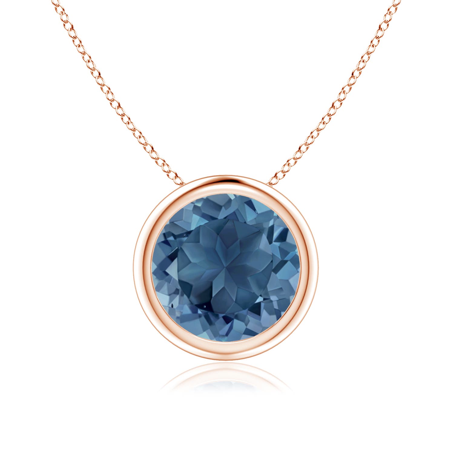 A - London Blue Topaz / 2.35 CT / 14 KT Rose Gold