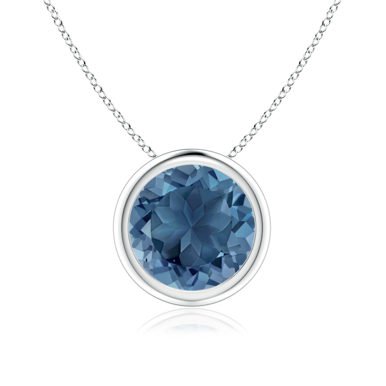 A - London Blue Topaz / 2.35 CT / 14 KT White Gold