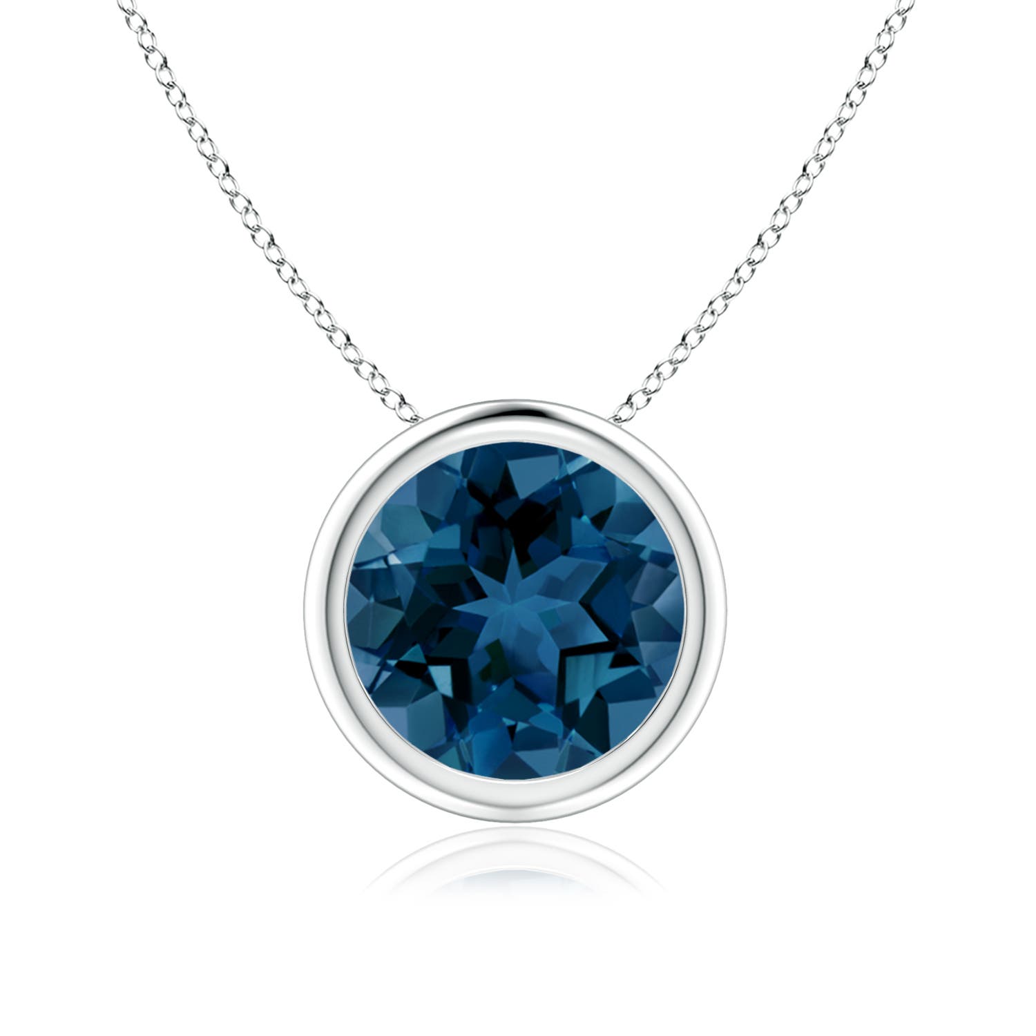 AAA - London Blue Topaz / 2.35 CT / 14 KT White Gold