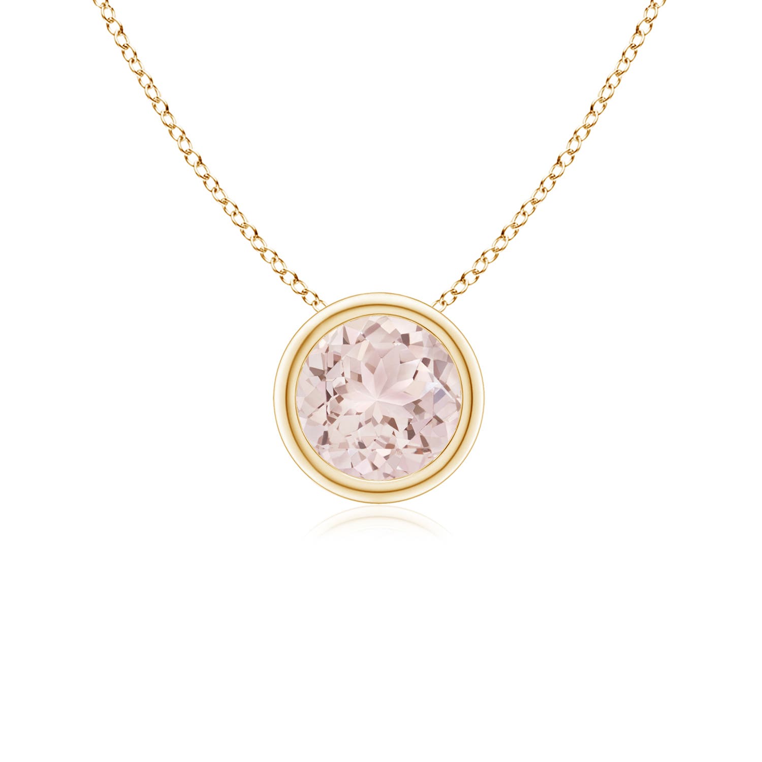 A - Morganite / 0.42 CT / 14 KT Yellow Gold