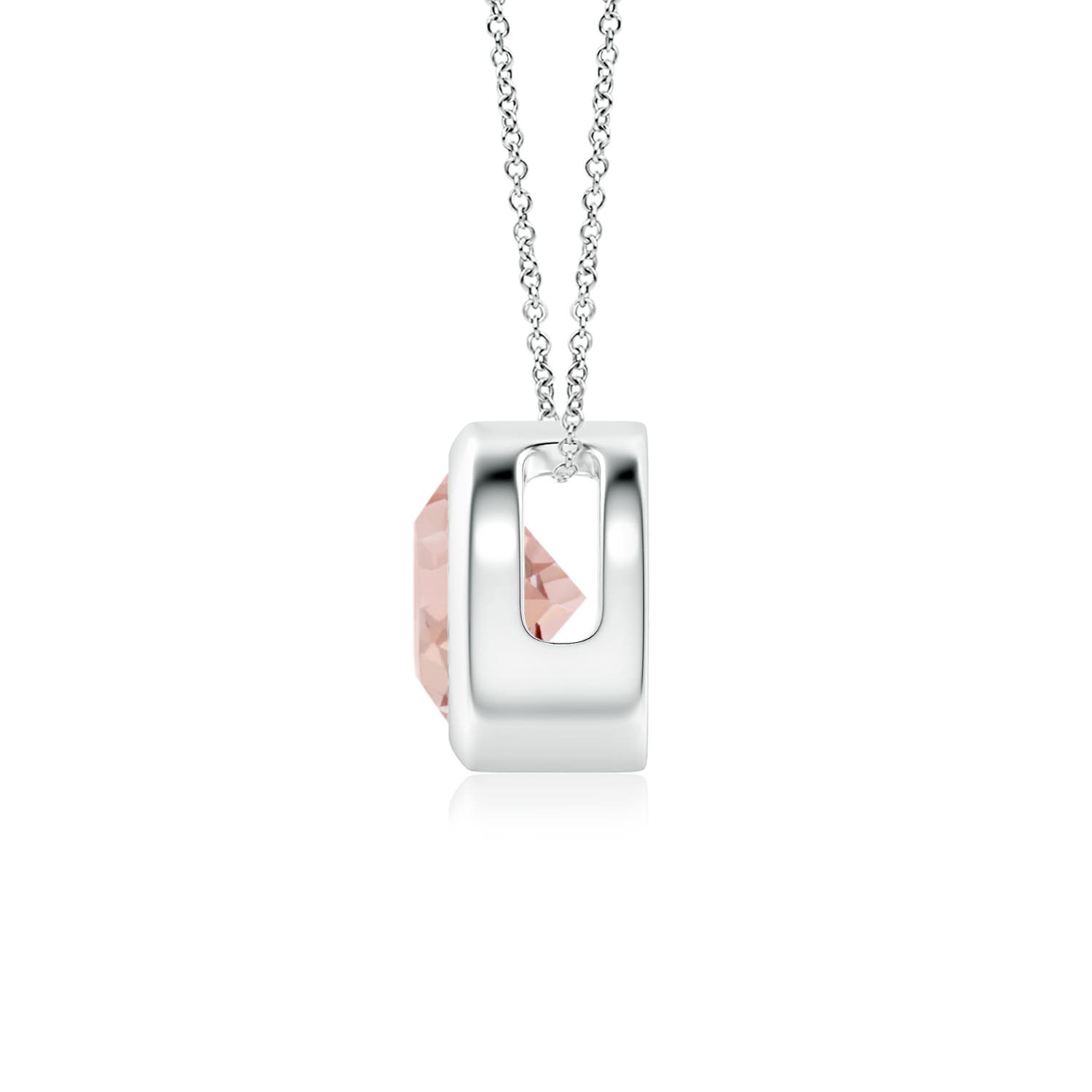 AAA - Morganite / 0.7 CT / 14 KT White Gold