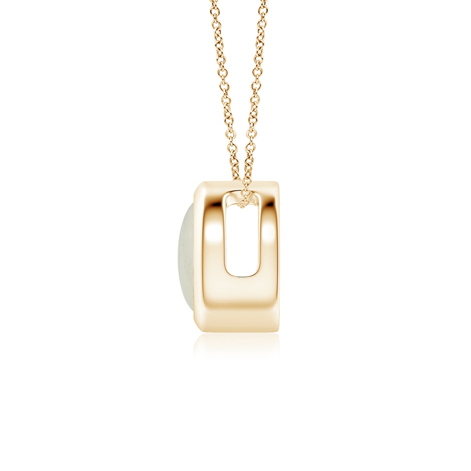 6mm AA Bezel-Set Round Moonstone Solitaire Pendant in Yellow Gold side 199