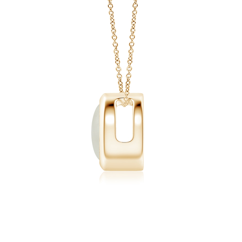 6mm AAA Bezel-Set Round Moonstone Solitaire Pendant in Yellow Gold side 199