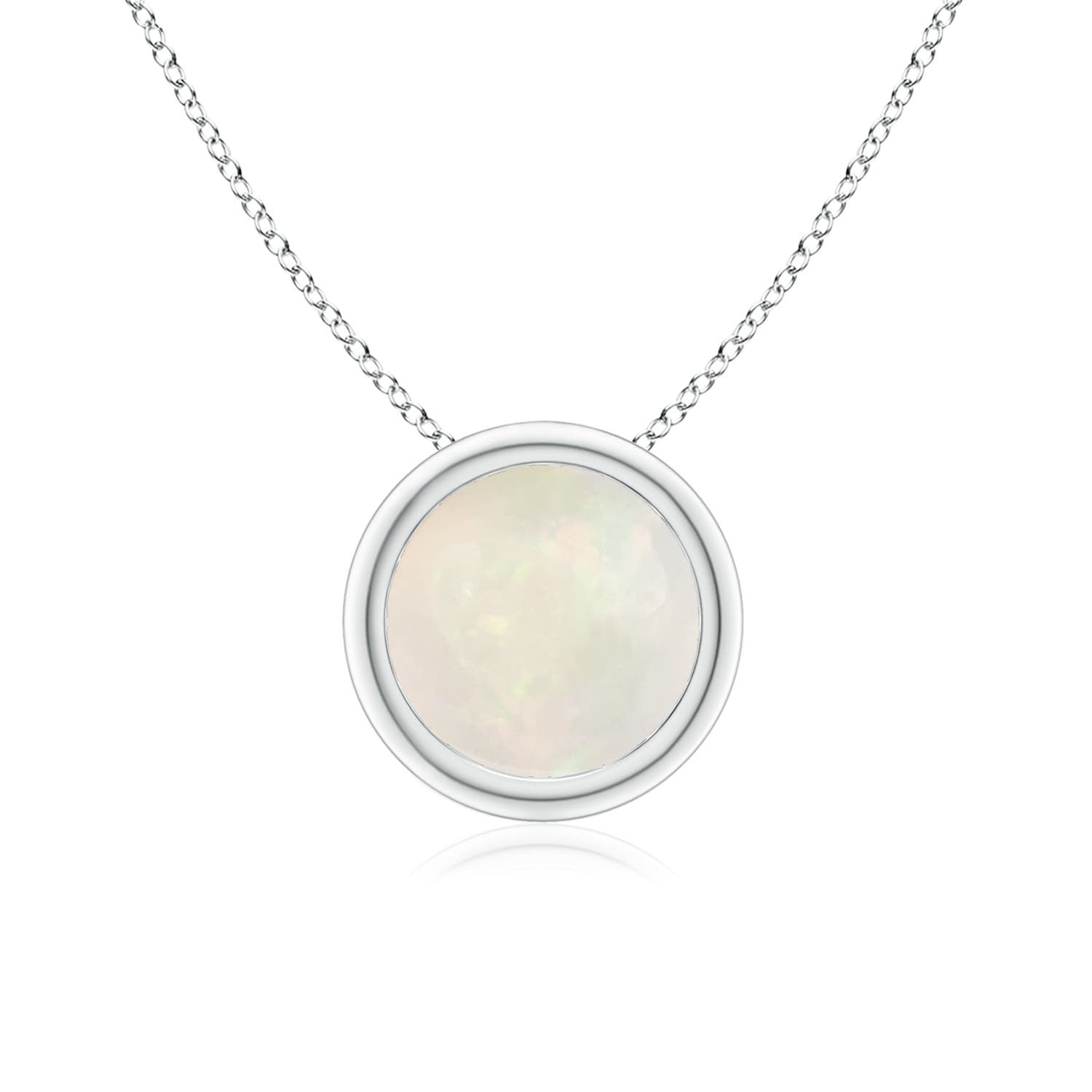 A - Opal / 0.75 CT / 14 KT White Gold