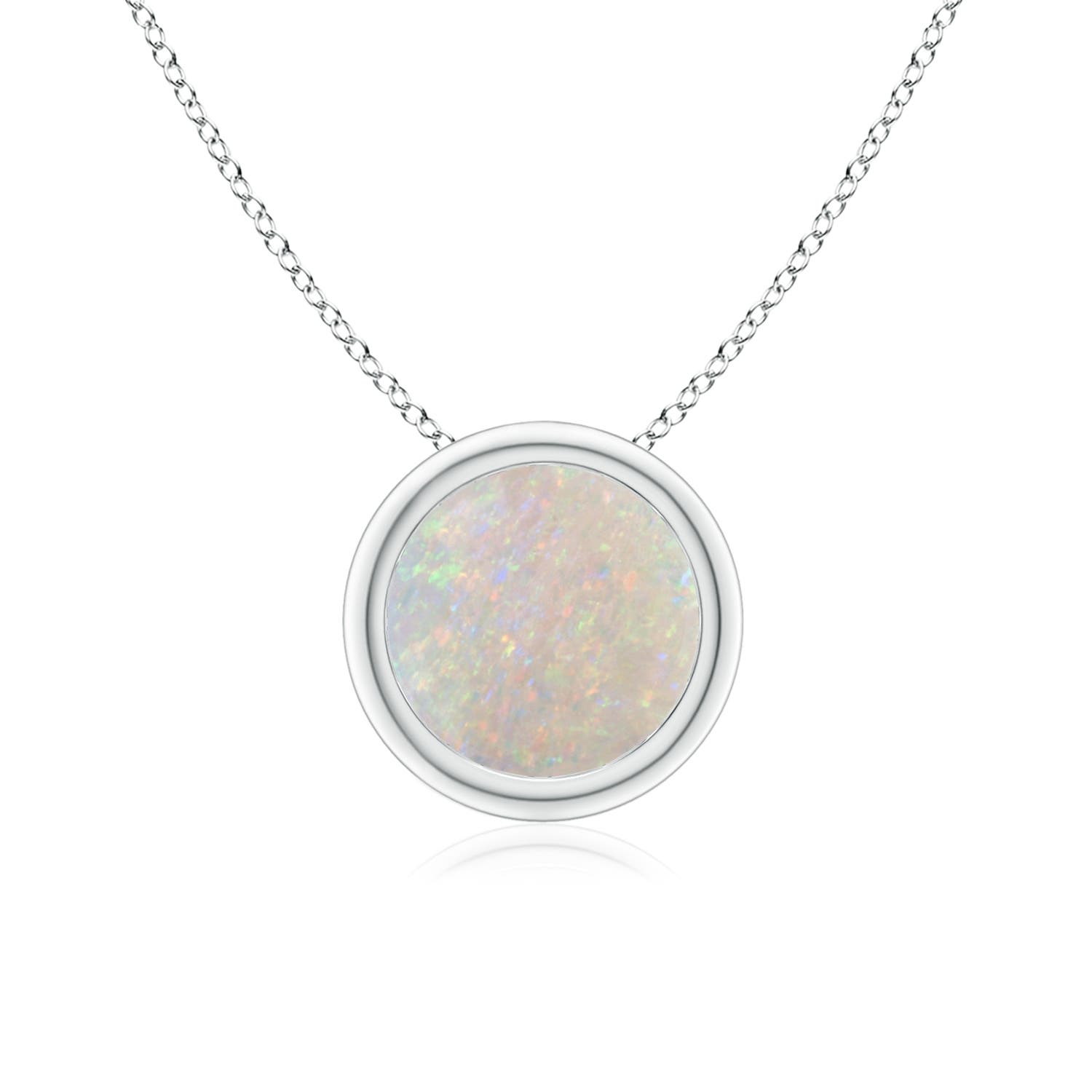 AA - Opal / 0.75 CT / 14 KT White Gold